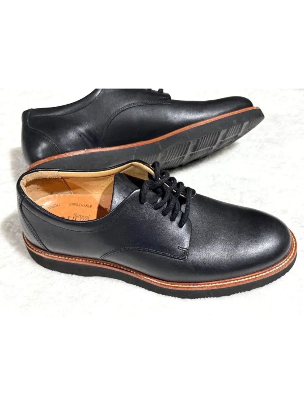size 7.5 mens Samuel Hubbard Founder M2100-048 Black lace oxford shoes $295